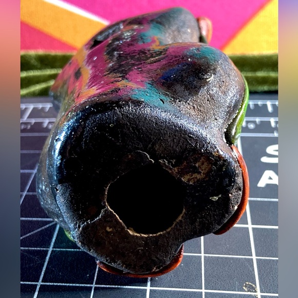 Aztec Death Whistle Owl | Colorful Hand Made Mexican Pottery - Picture 8 of 12